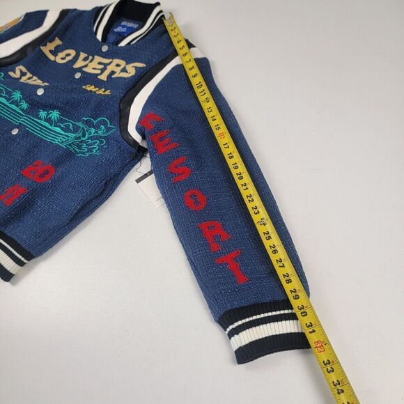 Lifted Anchors Lovers Surf Club Varsity Letterman Jacket Men's Large NWT - Picture 7 of 12